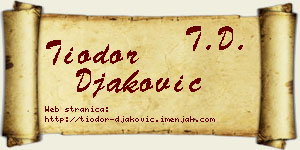 Tiodor Đaković vizit kartica